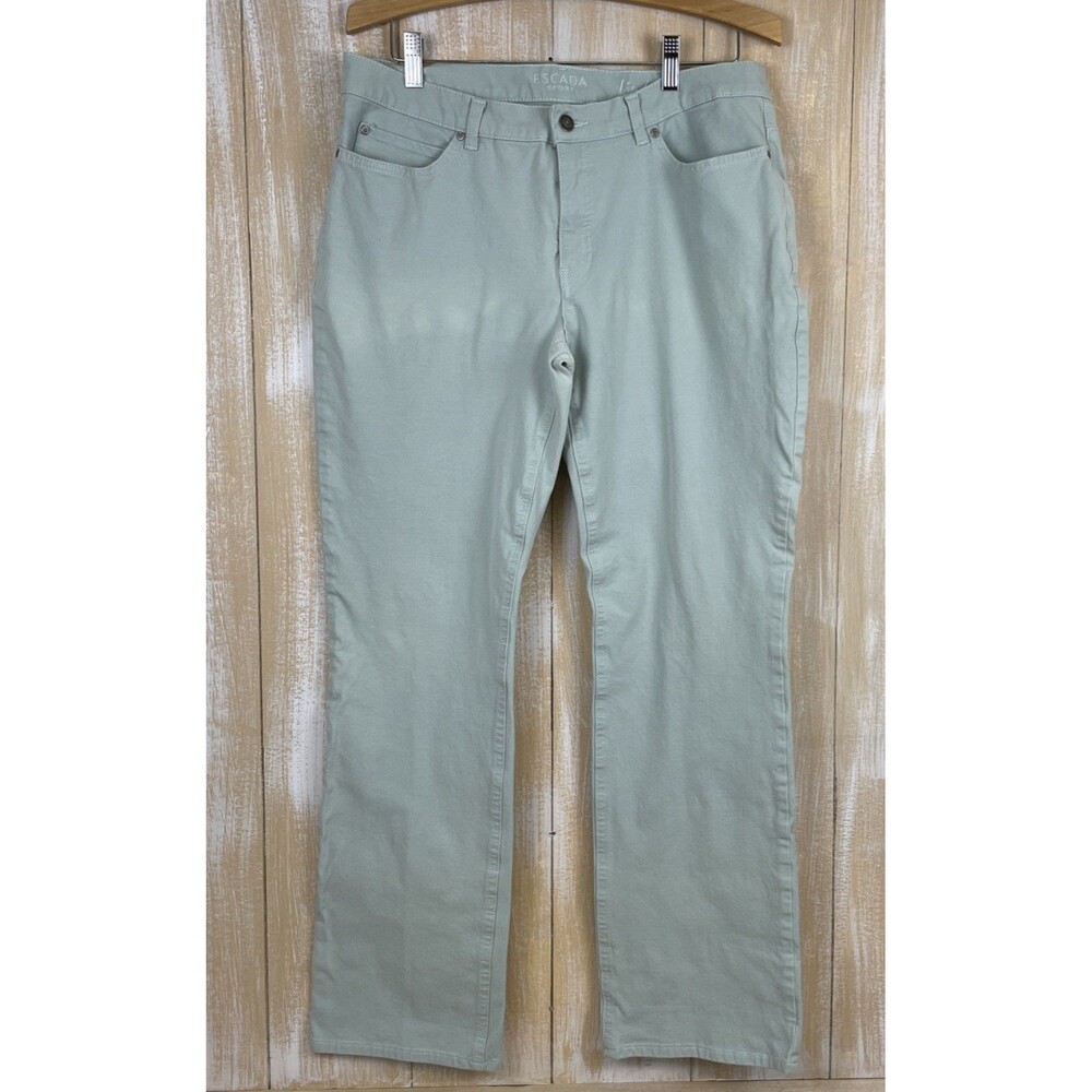 Escada Sport Women's Linda Stretch Jeans Slim Mint Green Size 38” Waist As Is.